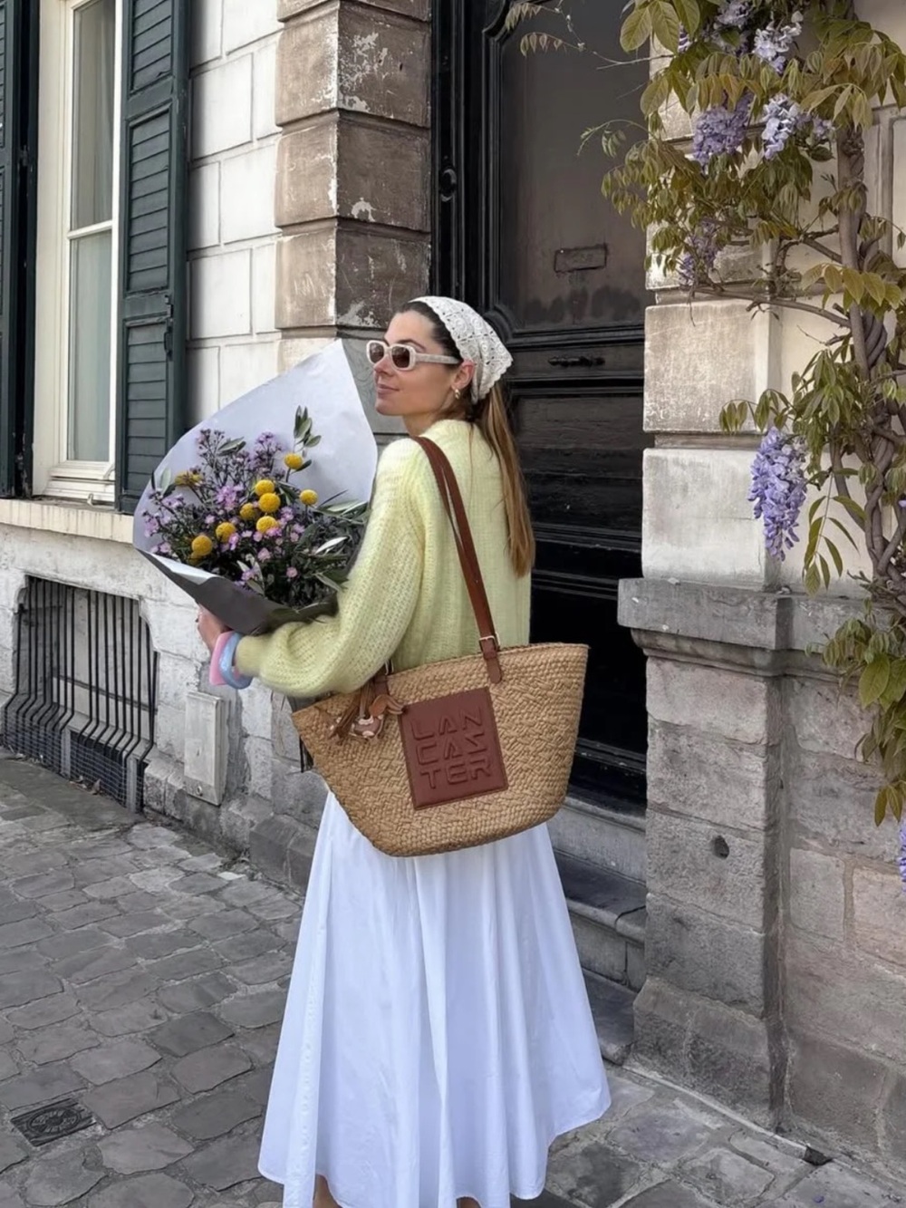Commense Cotton Pleated Maxi Skirt - Picture 4 of 6